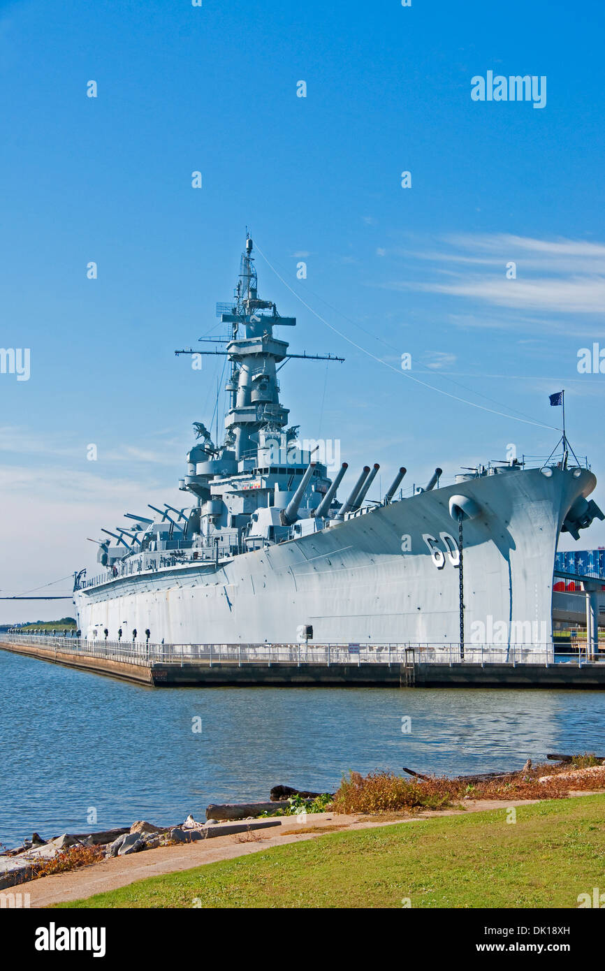 USS Alabama a Battleship Memorial Park al Mobile in Alabama Gulf Coast. Foto Stock