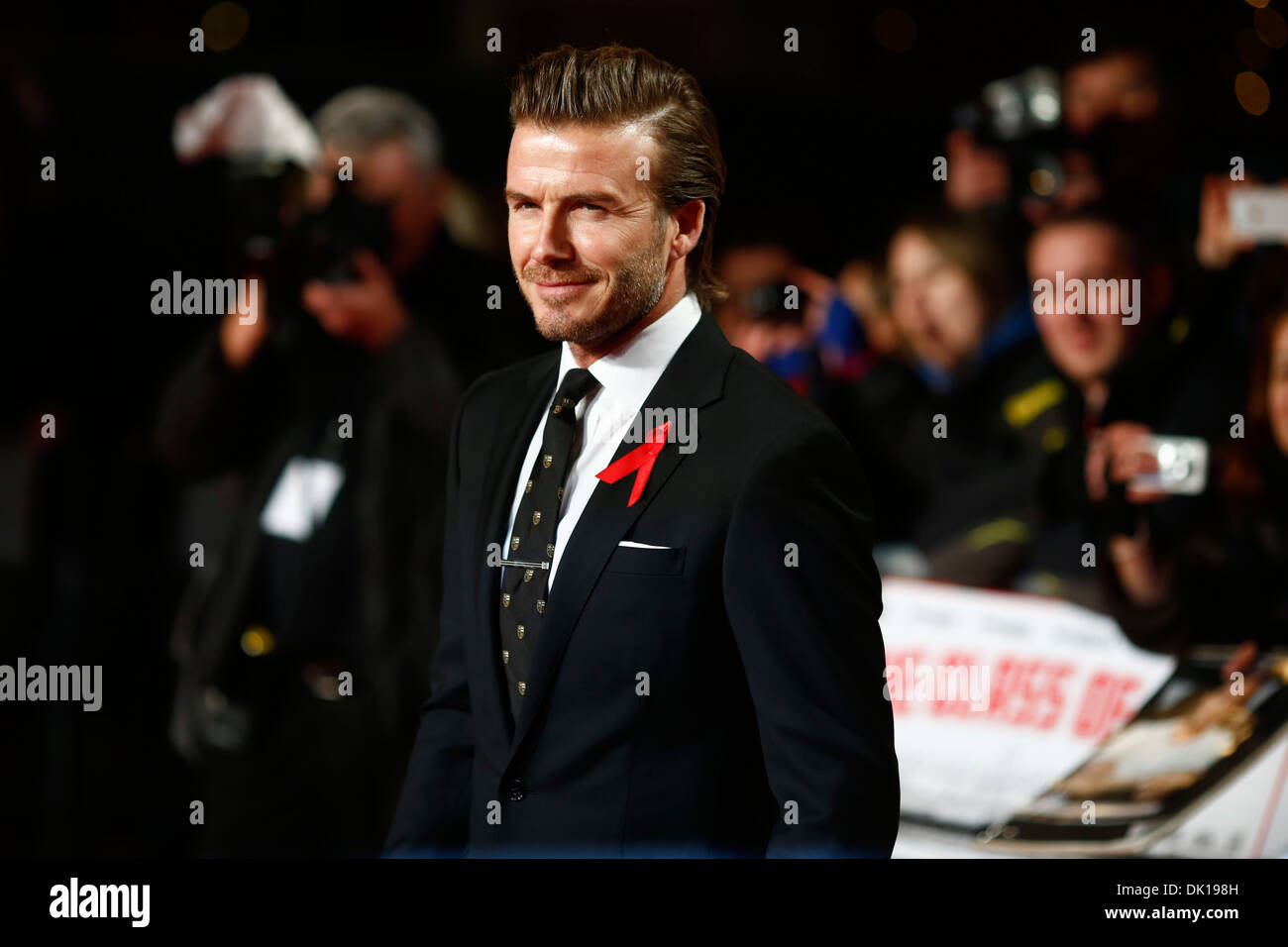 Ex Manchester United giocatore e capitano Inghilterra David Beckham arriva per la prima mondiale del documentario "La classe o Foto Stock