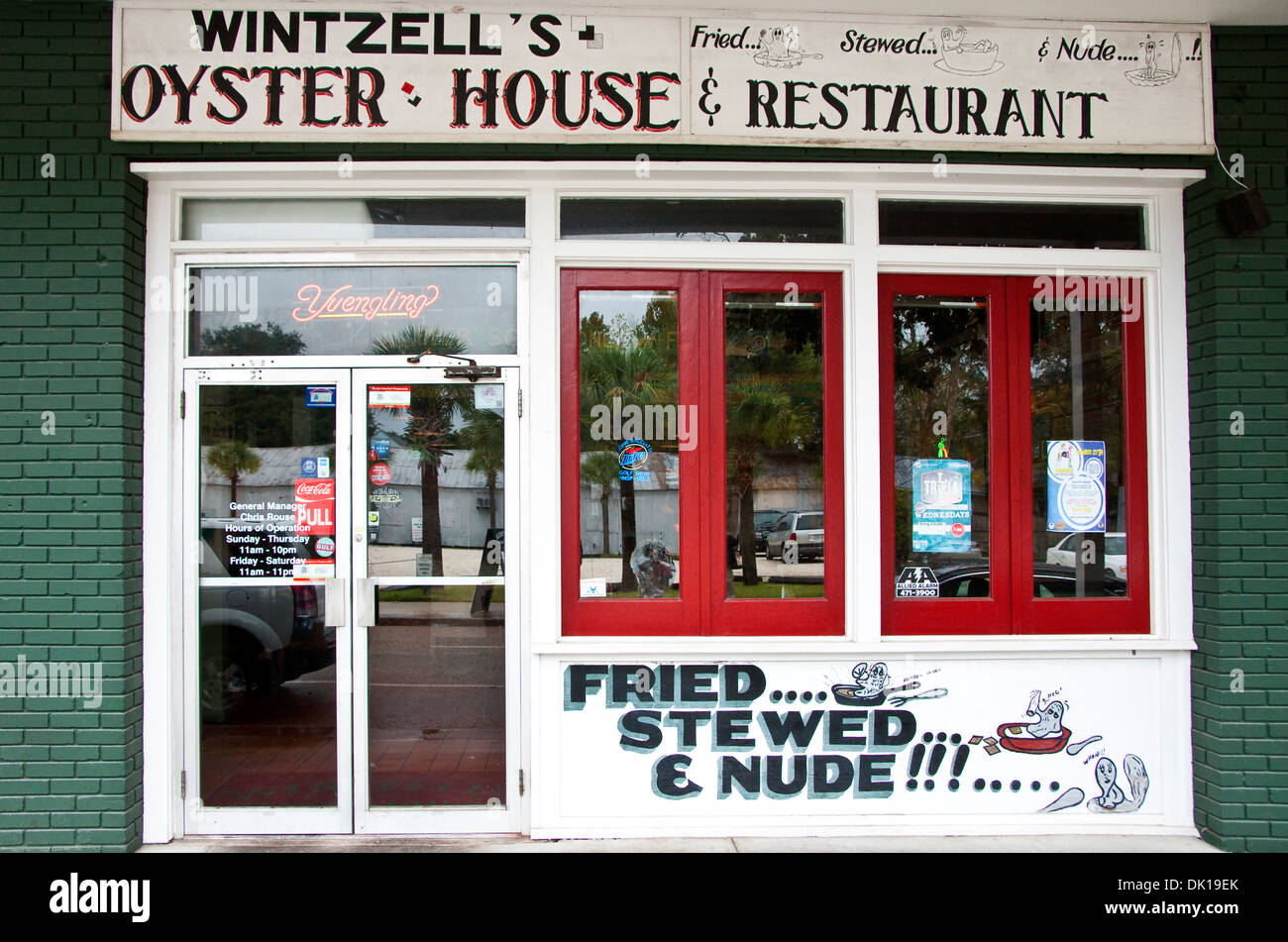 La Wintzell Oyster House & Ristorante in Mobile, Alabama. Foto Stock