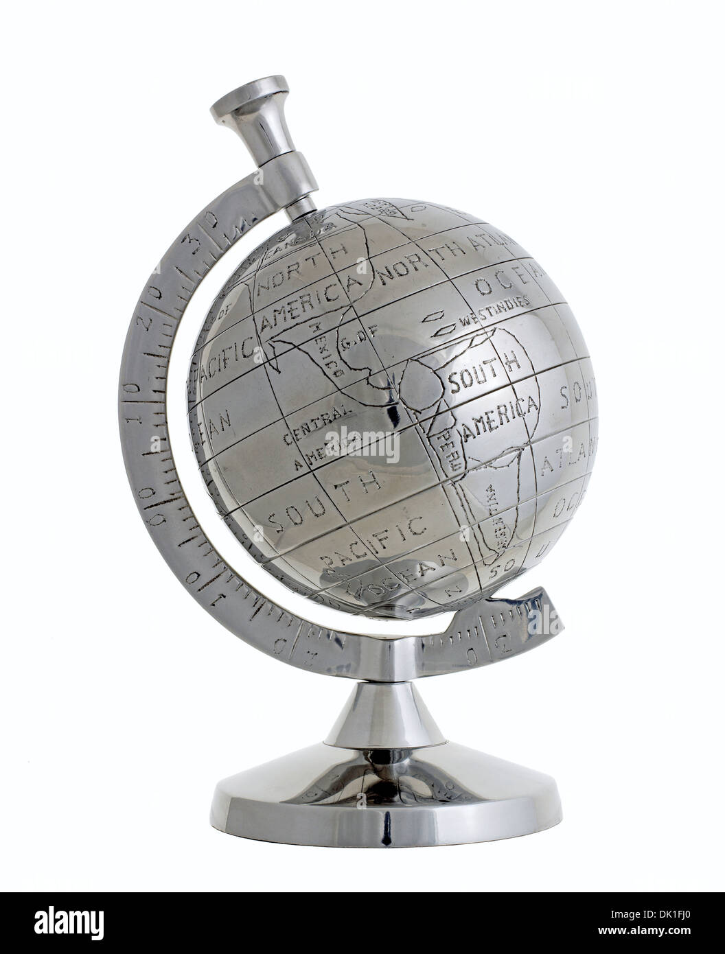 Globo d'argento Foto Stock