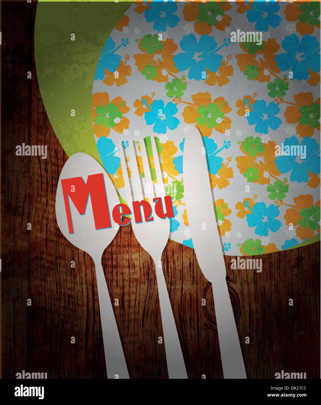 Il menu del ristorante design Illustrazione Vettoriale