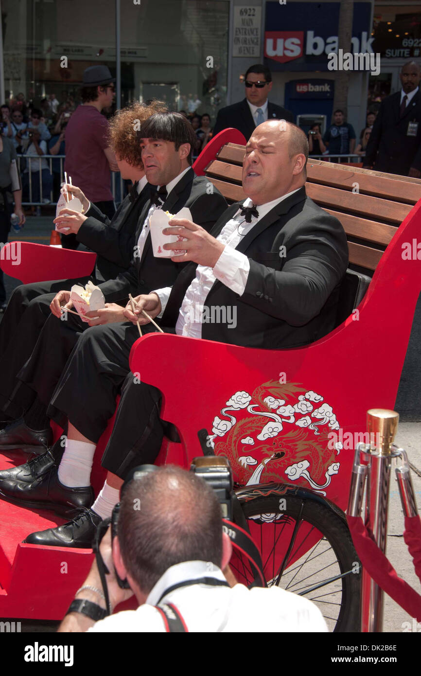 Sean Hays sarà Sasso e Chris Diamantopoulos premeire mondiale di 'The Three Stooges" tenutasi presso Grauman's Chinese Theater in Foto Stock