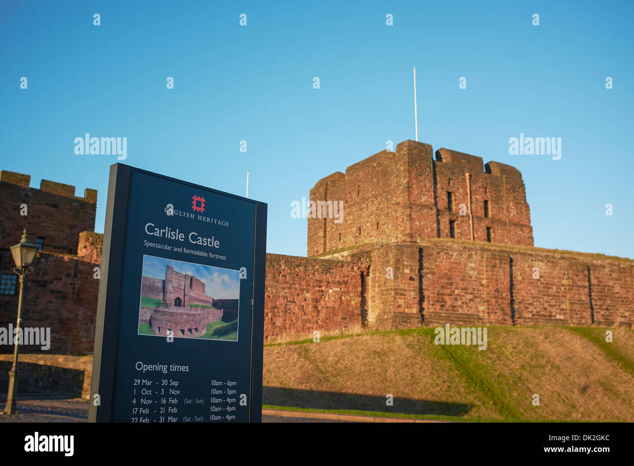 Il Castello di Carlisle city centre Foto Stock