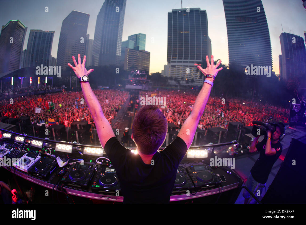 Nicky Romero performing live at Ultra Music Festival Foto Stock