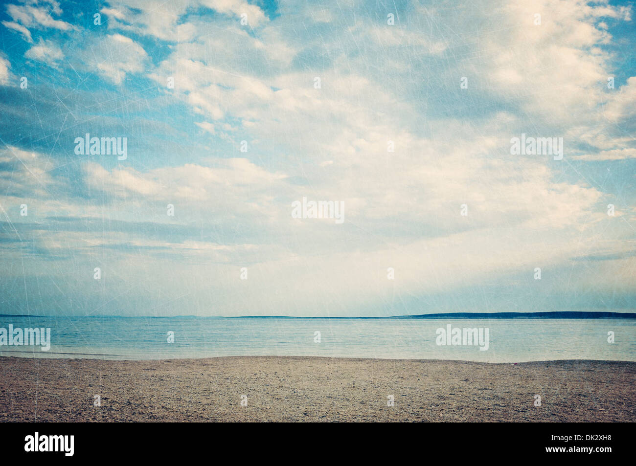 La spiaggia, Isola di Pag, Croazia, Europa Foto Stock