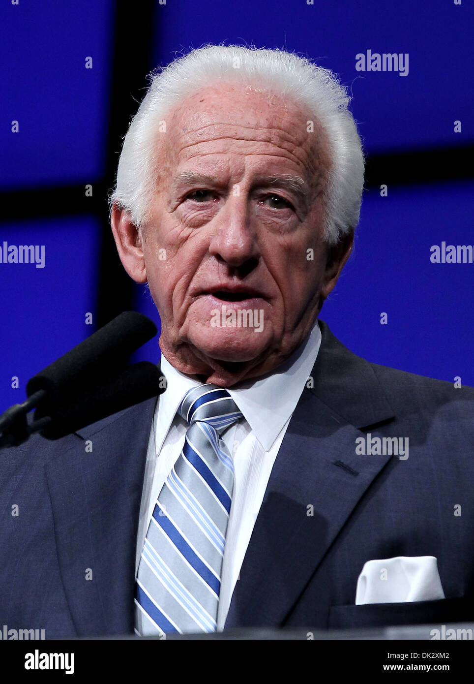 Bob Uecker Milwaukee Brewers Play-By-Play Voice Bob Uecker introdotto nella radiodiffusione NAB Hall of Fame al NAB di Las Vegas Hilton Foto Stock