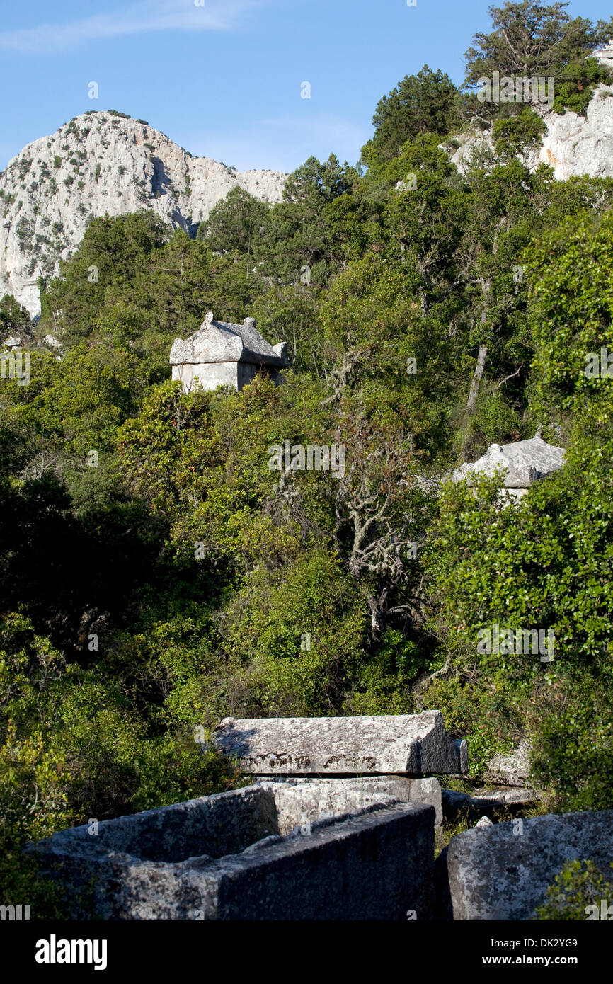Termessos città antica di Antalya, Turchia Foto Stock