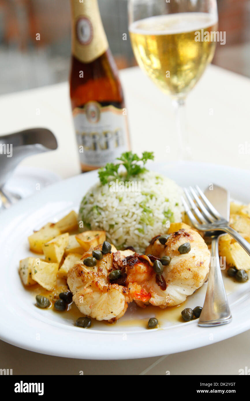 L'aragosta al ristorante Cemoara, Fortaleza, Brasile. Foto Stock