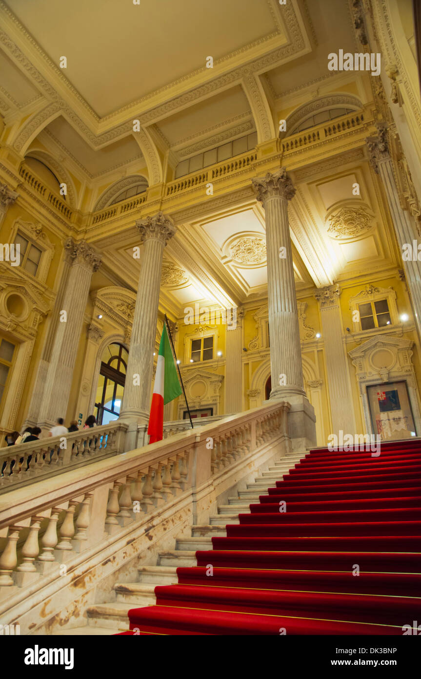 Palazzo Carignano ospita il Museo Nazionale del Risorgimento Italiano museo della città di Torino Piemonte Italia del nord Europa Foto Stock