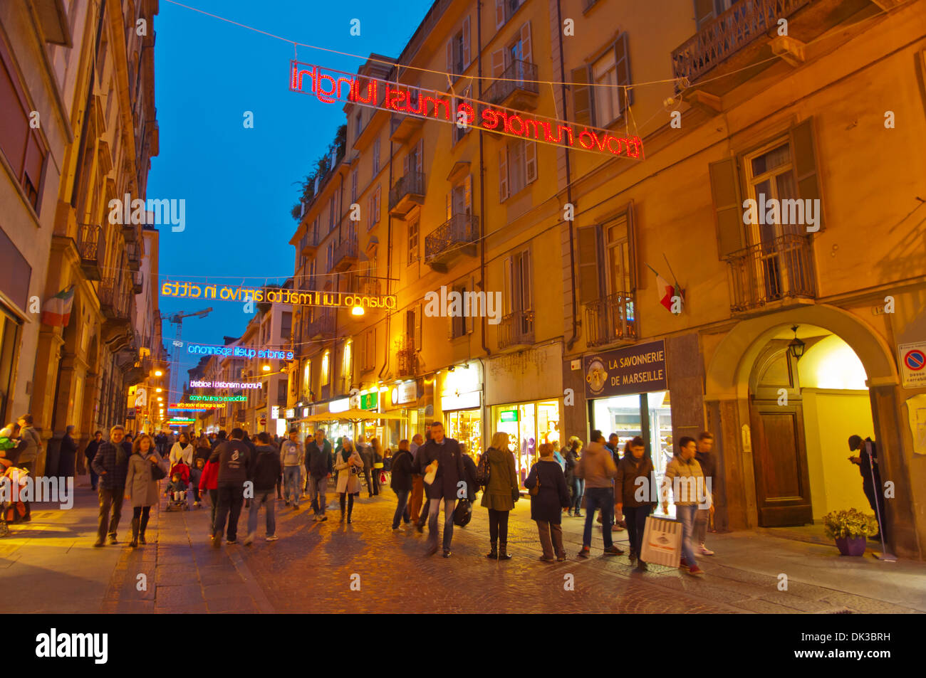 Via Lagrange strada pedonale Torino Piemonte Italia Europa Foto Stock