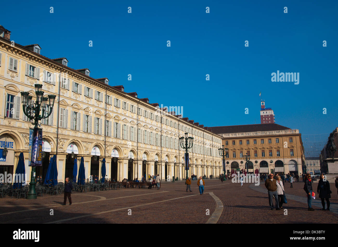 Piazza San Carlo piazza centrale della città di Torino Piemonte Italia del nord Europa Foto Stock
