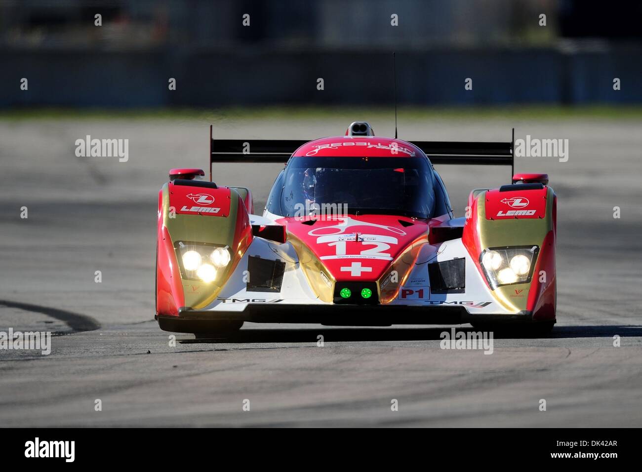 Mar 18, 2011 - Sebring, Florida, Stati Uniti - La Ribellione Toyota Racing driver Neel Jani durante la pratica per la 12 Ore di Sebring. (Credito Immagine: © Rainier Ehrhardt/ZUMA Press/Rainier Ehrhardt) Foto Stock