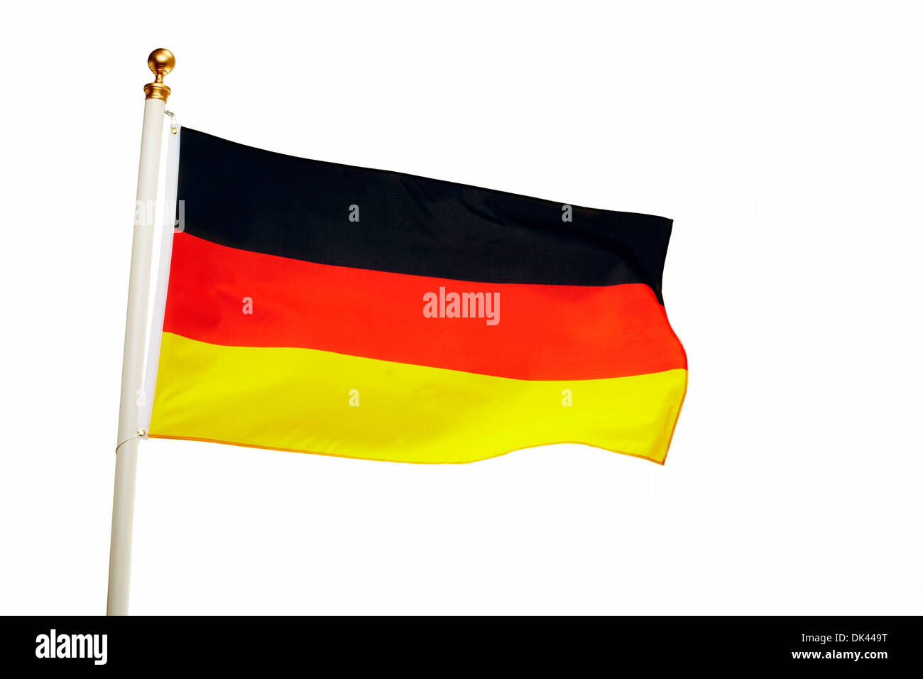 Bandiera della Germania battenti Foto Stock