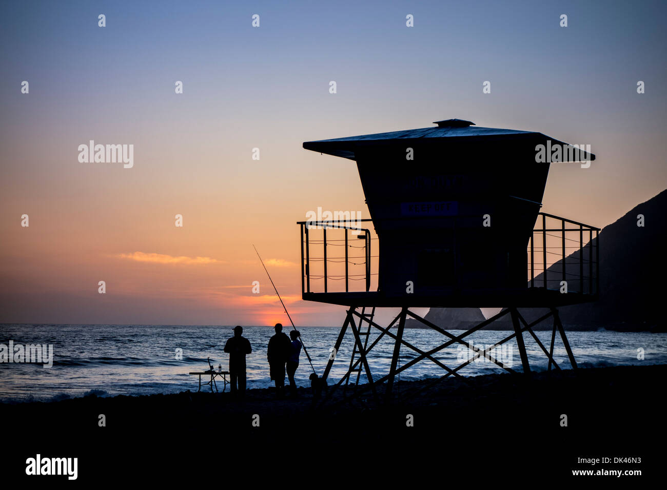 Point Mugu Beach, Malibu, California, Stati Uniti d'America Foto Stock