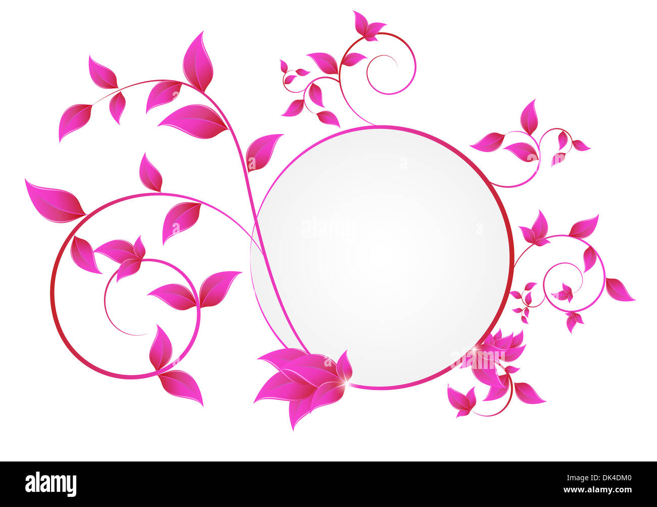 Foglie in forma di banner astratto Foto Stock