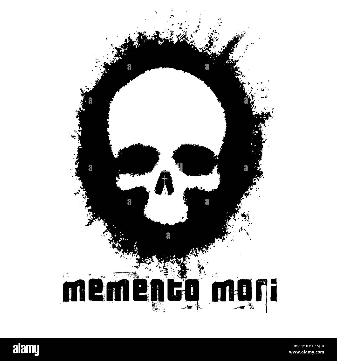 Memento Mori, cranio Illustrazione Vettoriale