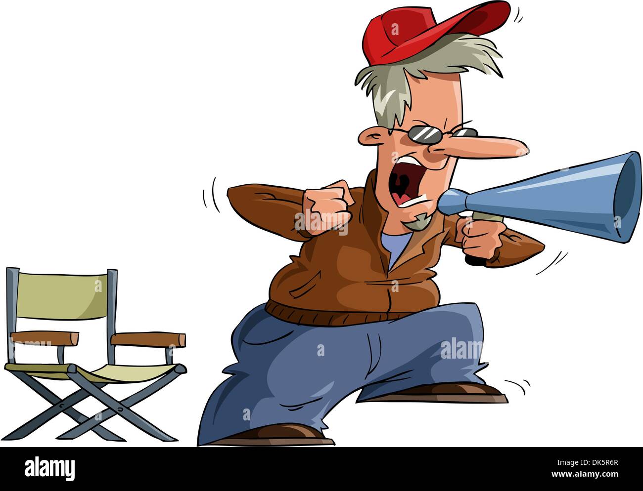 Direttore su uno sfondo bianco, illustrazione vettoriale Illustrazione Vettoriale