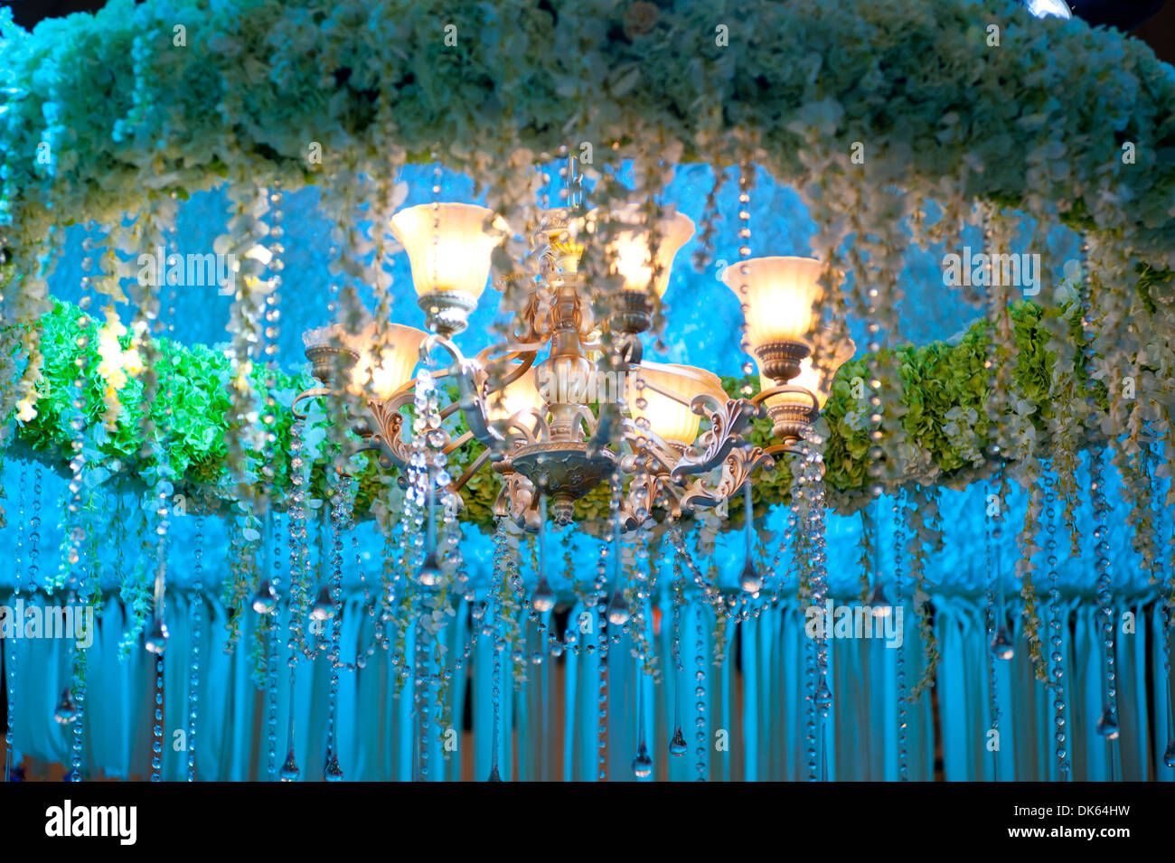 Le decorazioni per matrimoni design Foto Stock