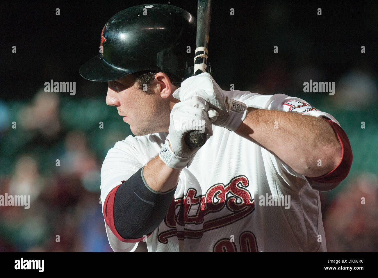 28 maggio 2011 - Houston, Texas, Stati Uniti - Houston Astros 1B Brett Wallace (29) a piastra. Arizona Diamondbacks battere Houston Astros 11-3 al Minute Maid Park a Houston in Texas. (Credito Immagine: © Juan DeLeon/Southcreek globale/ZUMAPRESS.com) Foto Stock