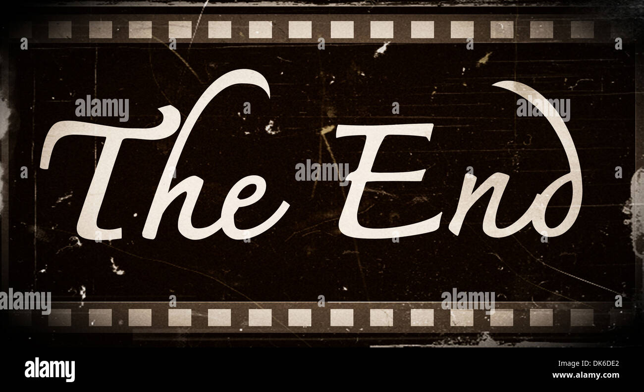 Immagini dell'estremità finale del film schermo Foto Stock