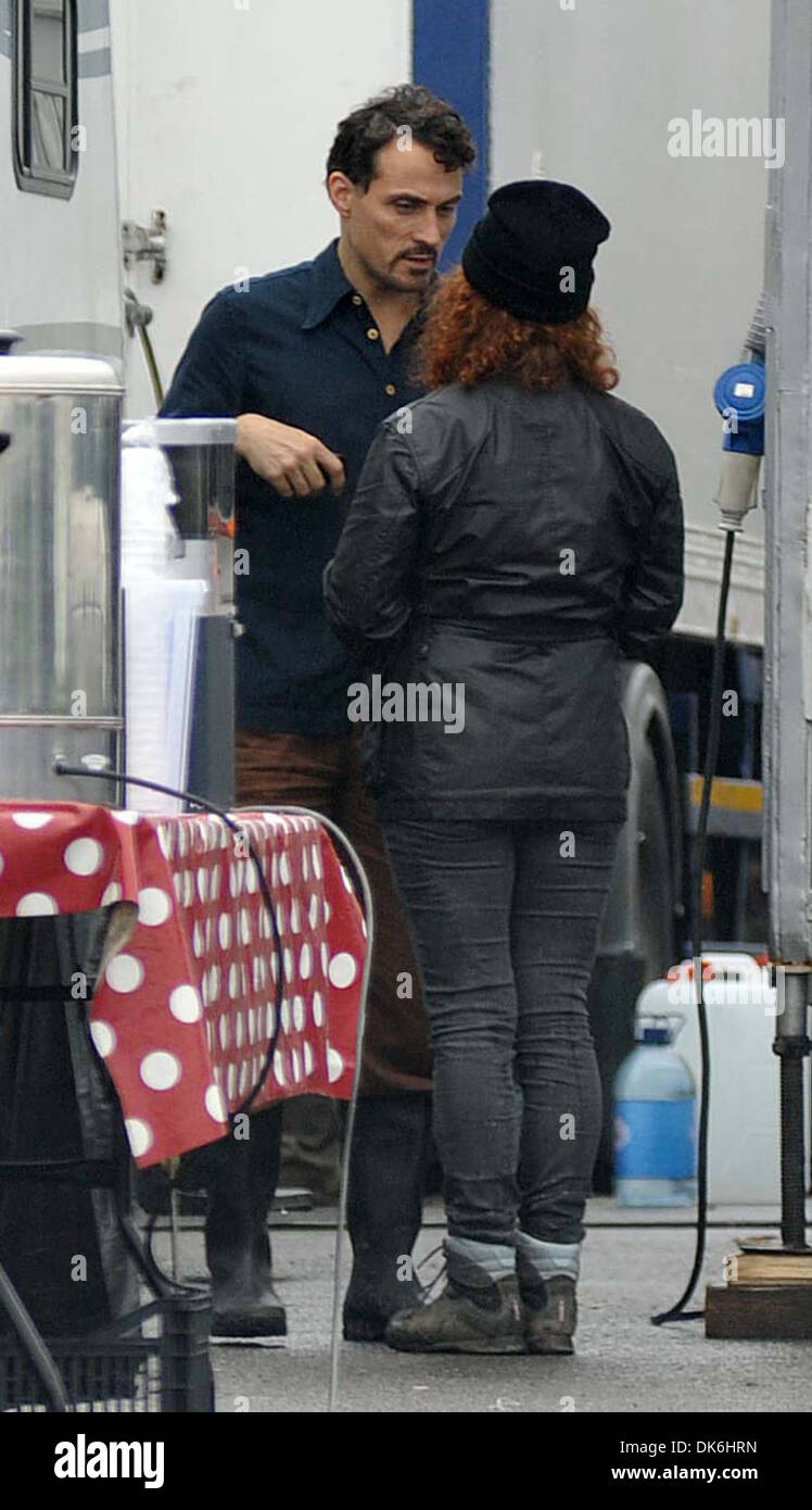 Rufus Sewell sul set di "Mare" Dublino Irlanda - 30.09.12 irlandese o riviste irlandese Foto Stock