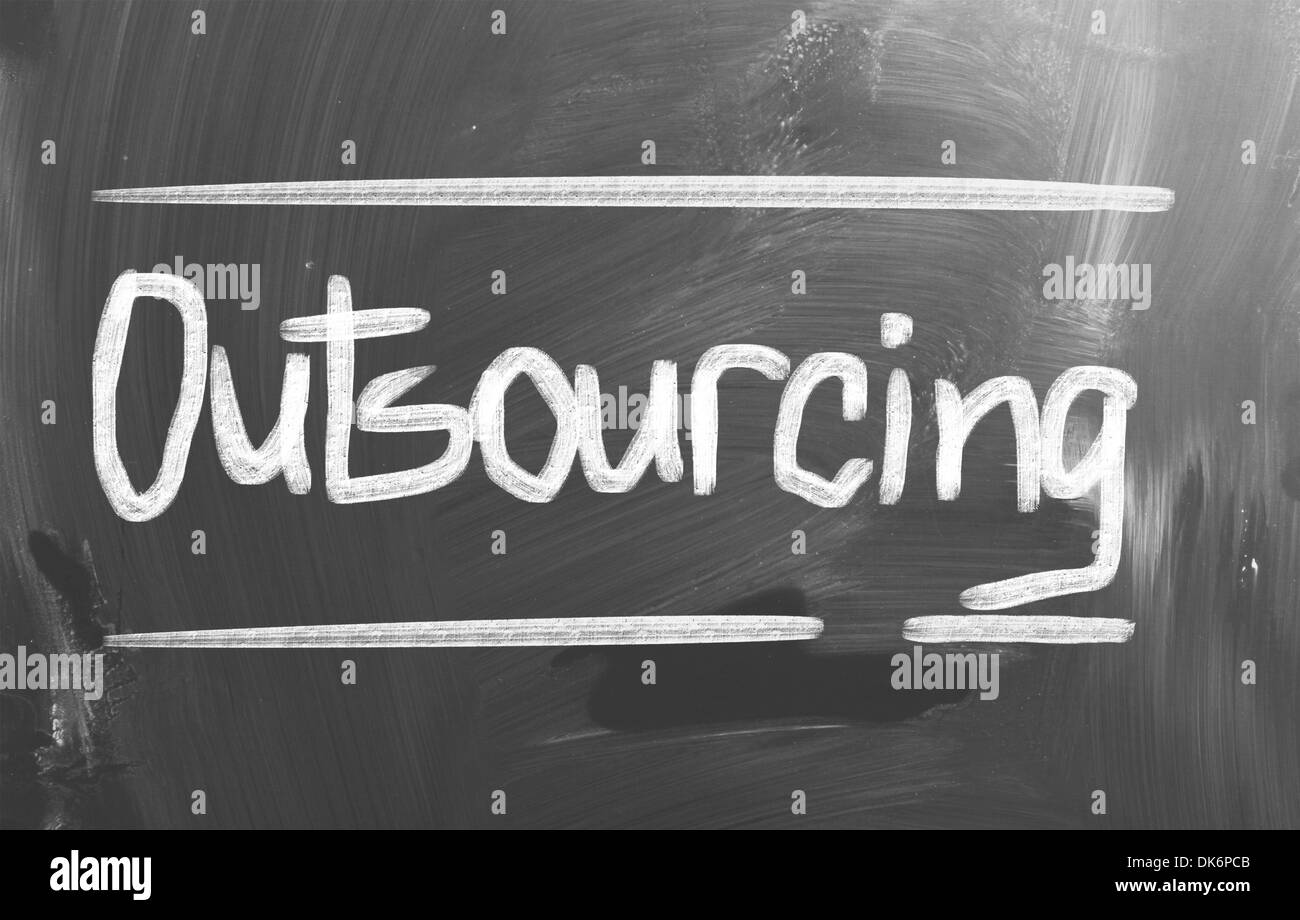 Concetto di outsourcing Foto Stock