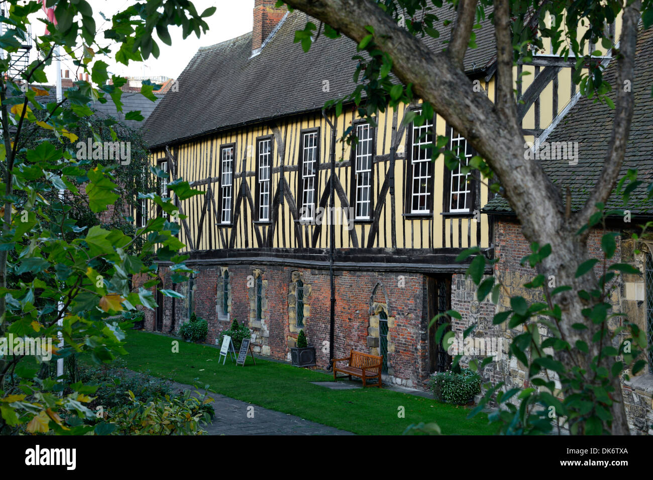 Il Merchant Adventurers' Hall, Medievale Guildhall, York, Yorkshire, Inghilterra, Regno Unito, Gran Bretagna, Europa Foto Stock