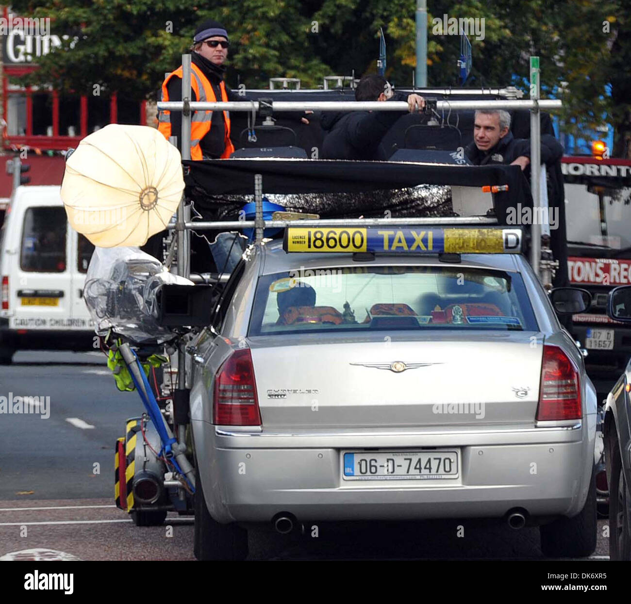 Daniel Radcliffe sul set di un film di "La parola F' a Dublino Londra Inghilterra - 27.09.12 Irish Foto Stock