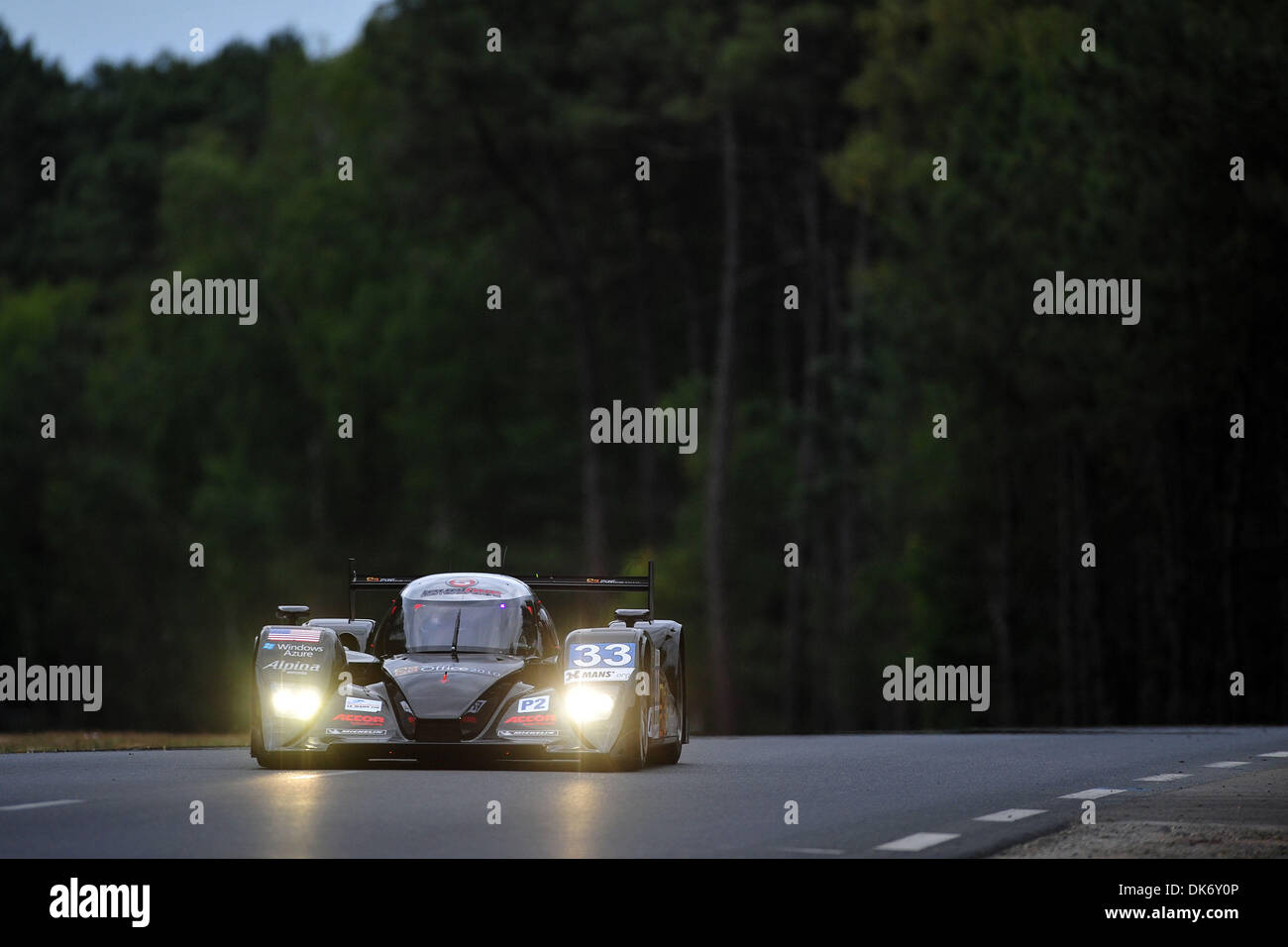 Giu 9, 2011 - Le Mans, Francia - Livello 5 Motorsports Lola Coupe-Honda Performance Development, #33, Scott Tucker, Christophe Bouchut, Joao Barbosa durante il giovedì la qualificazione per la 24 Ore di Le Mans. (Credito Immagine: © Rainer Ehrhardt/ZUMAPRESS.com) Foto Stock