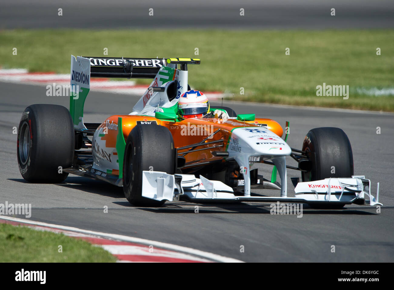 Giugno 10, 2011 - Montreal, Quebec, Canada - 10 Giugno 2011 - Montreal, Quebec, Canada: Paul di Resta (GBR) Il team Force India F1 durante le prove di venerdì sul Circuito Gilles Villeneuve di Montreal, Quebec, Canada (immagine Credito: Marc DesRosiers/Southcreek globale/Zumapress.com) (credito Immagine: © Marc DesRosiers/Southcreek globale/ZUMAPRESS.com) Foto Stock