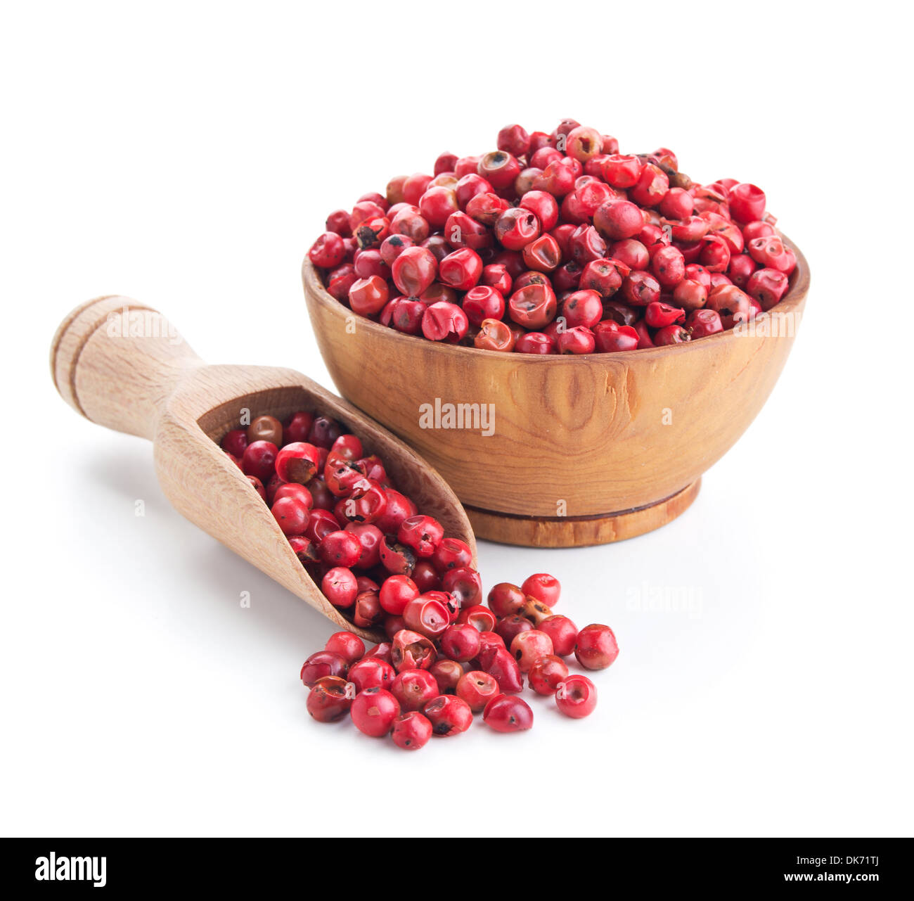 Peppe rosa isolato su sfondo bianco Foto Stock