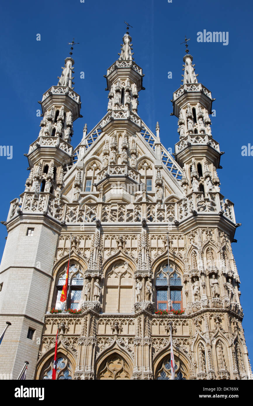 Leuven - municipio gotico Foto Stock