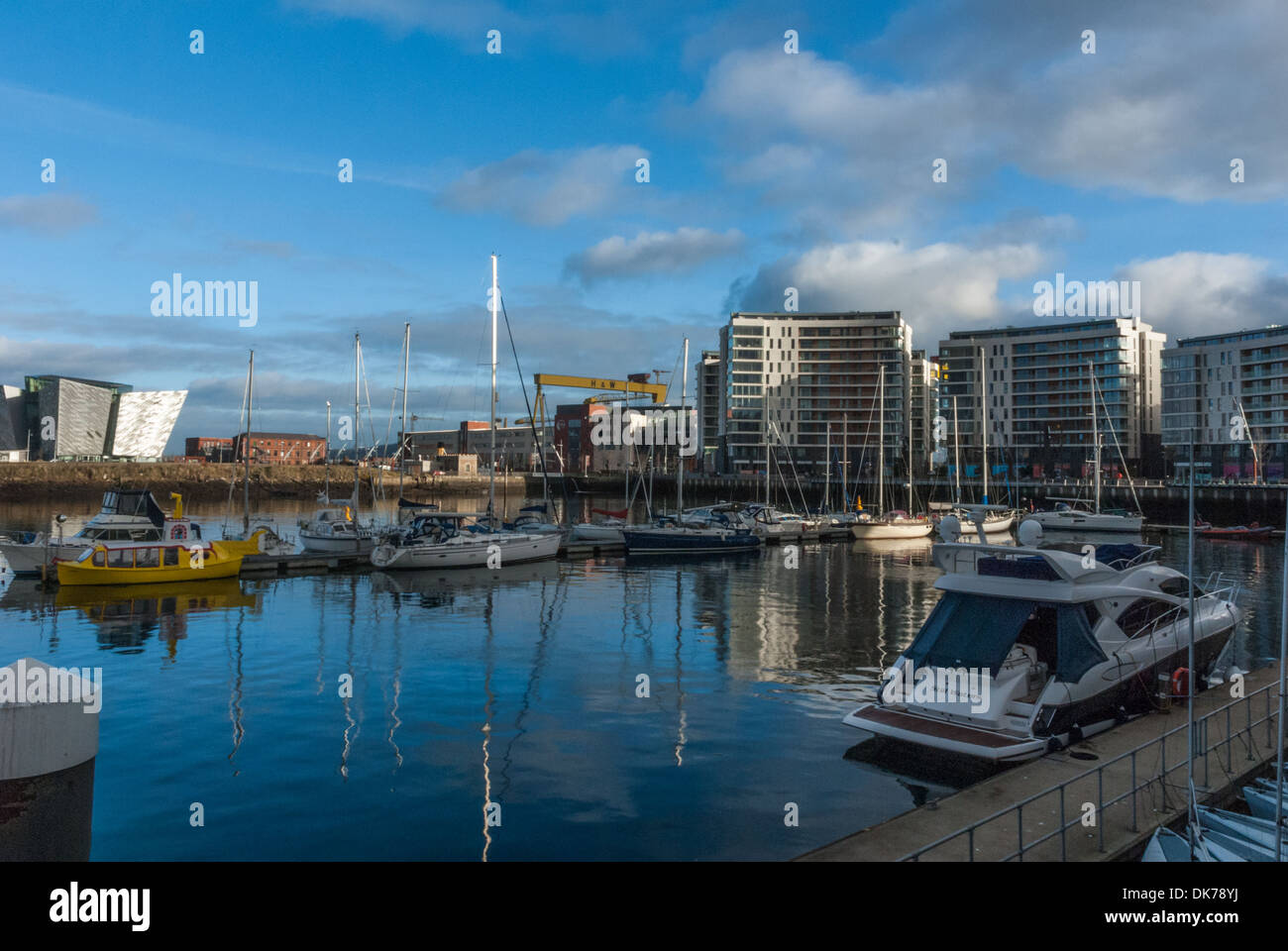 Belfast Harbour Marina Foto Stock