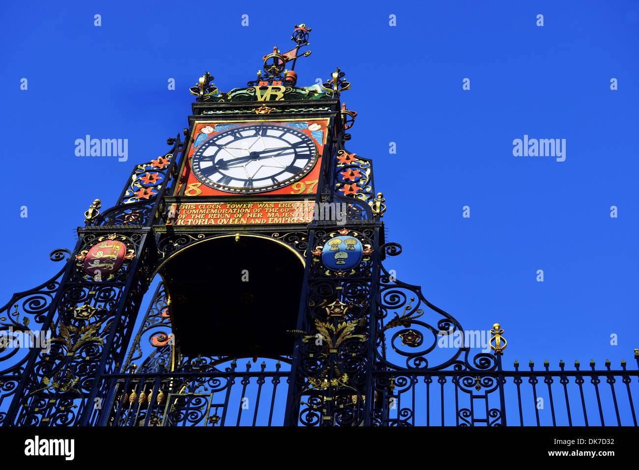 Eastgate Clock, Chester, Cheshire, Inghilterra, Regno Unito Foto Stock