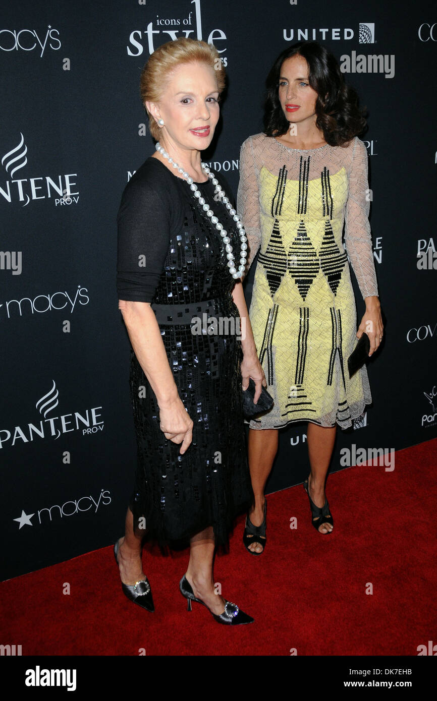 Carolina Herrera e la figlia Carolina Herrera de Baez 2012 icone di stile Awards hosted by Vanidades - Arrivi New York City Foto Stock