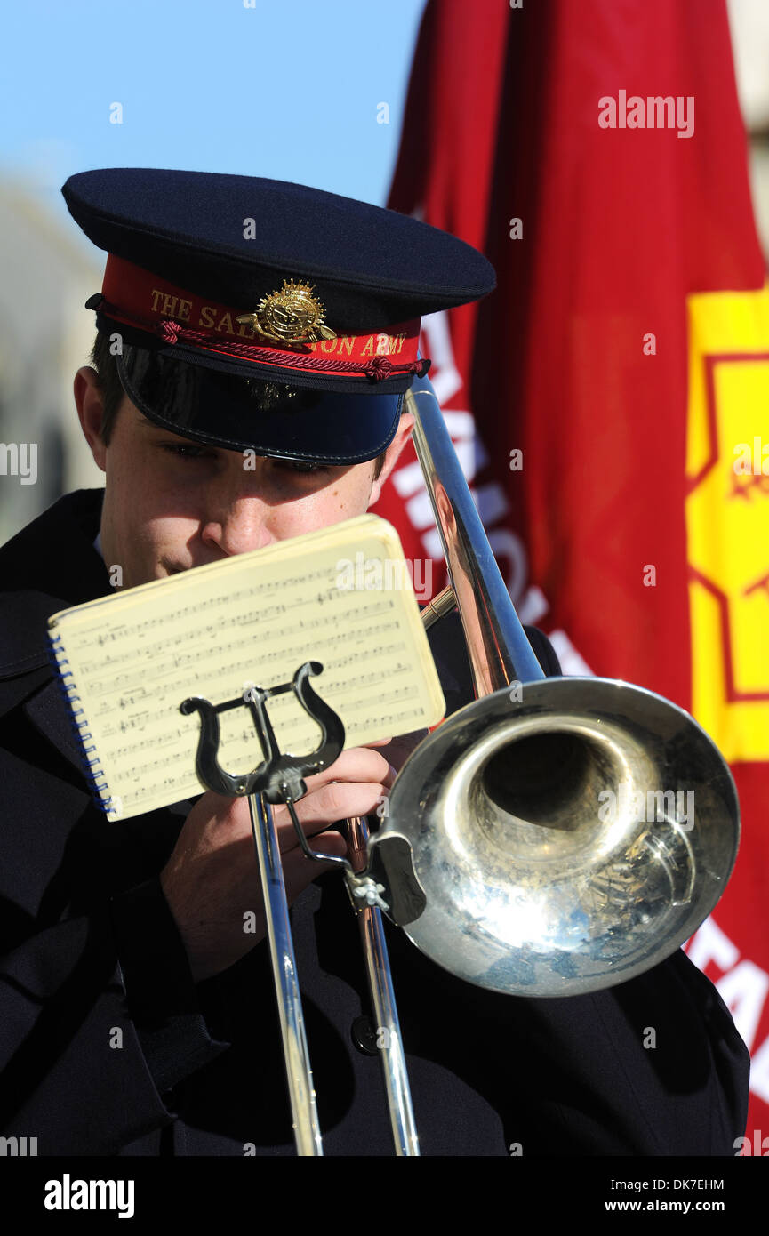 Esercito della salvezza band musicista, Salvation Army Band, REGNO UNITO Foto Stock