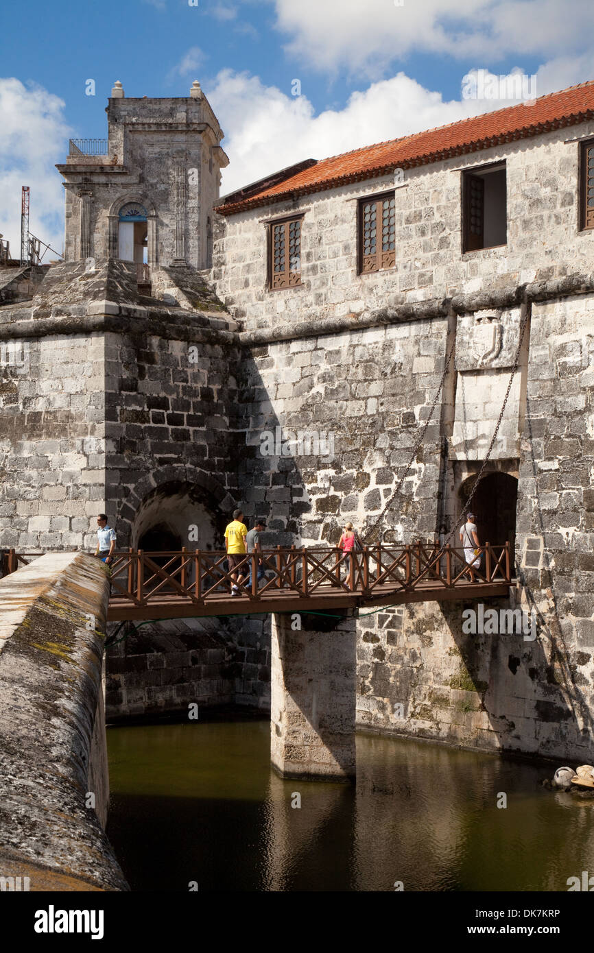 Castillo de la Real Fuerza, una cinquecentesca fortezza medievale, Place de Armas, Havana Cuba, dei Caraibi Foto Stock