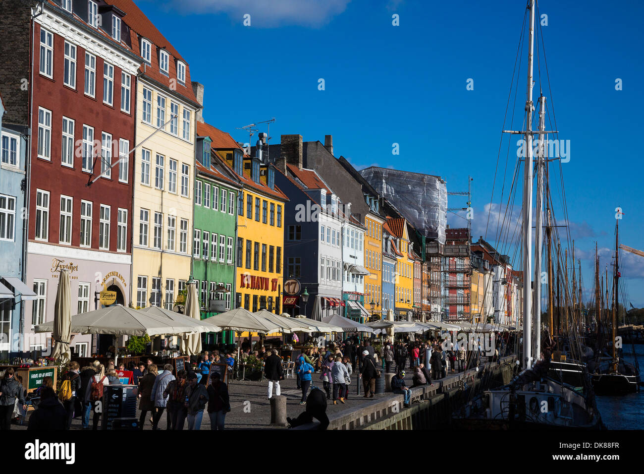 Nyhavn, Copenhagen, Danimarca. Foto Stock