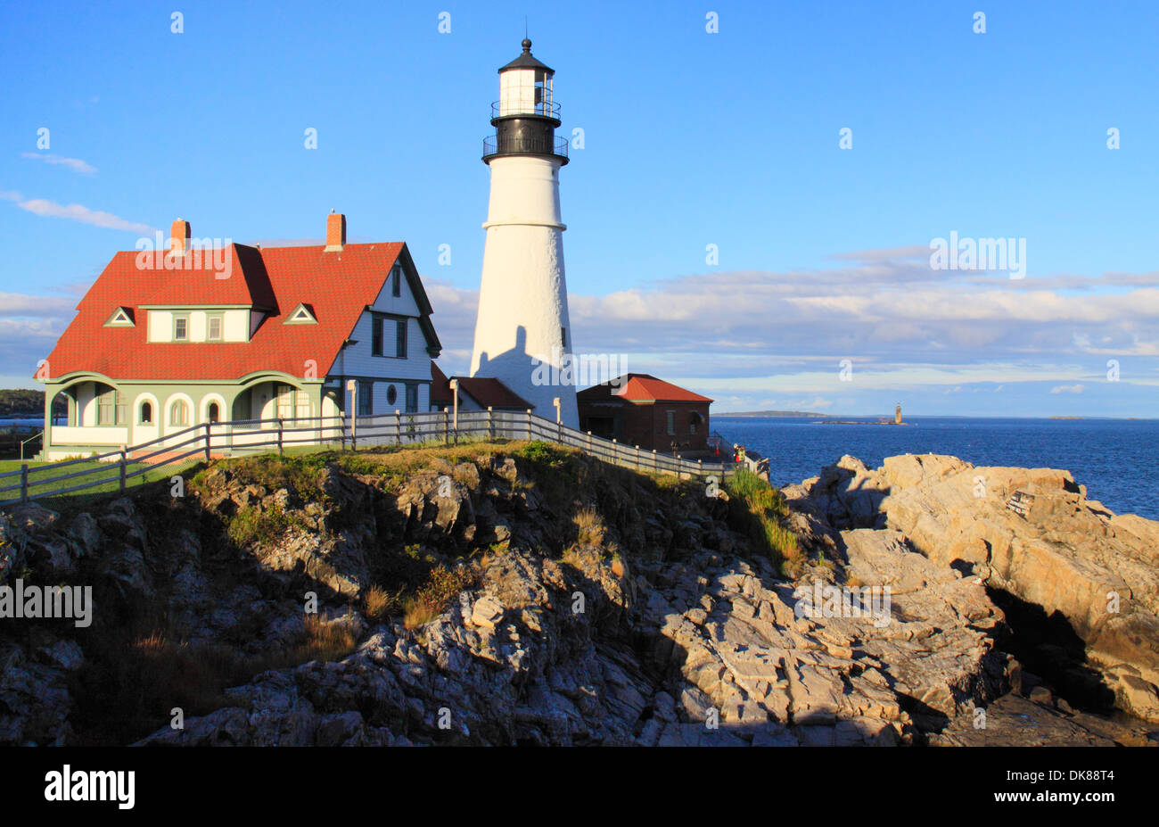 Portland Head Light, Cape Elizabeth, Maine, Stati Uniti d'America Foto Stock