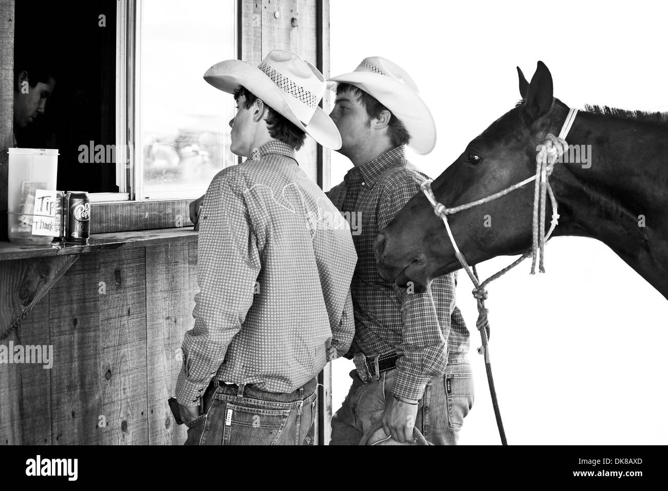 Galisteo, Nuovo Messico, Stati Uniti. Galisteo Rodeo. Foto Stock