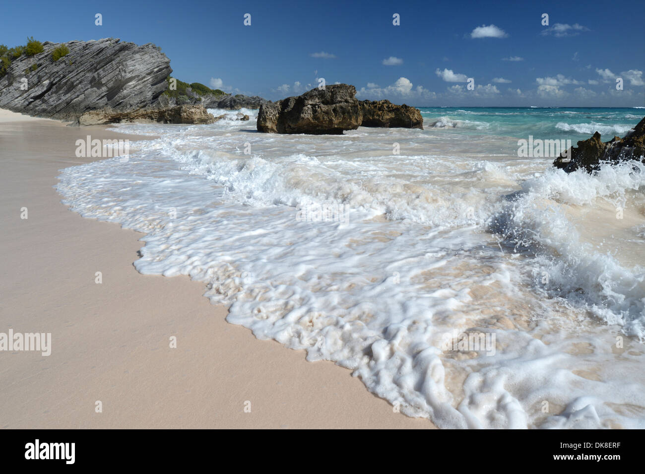 Baia a ferro di cavallo, South Shore, Bermuda Foto Stock