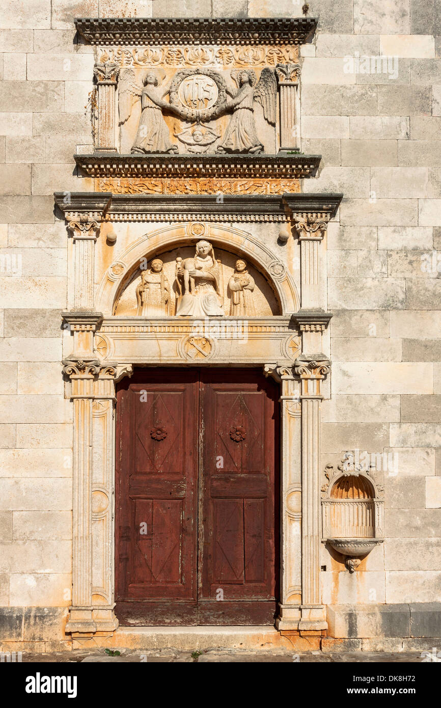 Monastero Francescano dell Assunzione di Maria sul isola di Badija, Croazia Foto Stock