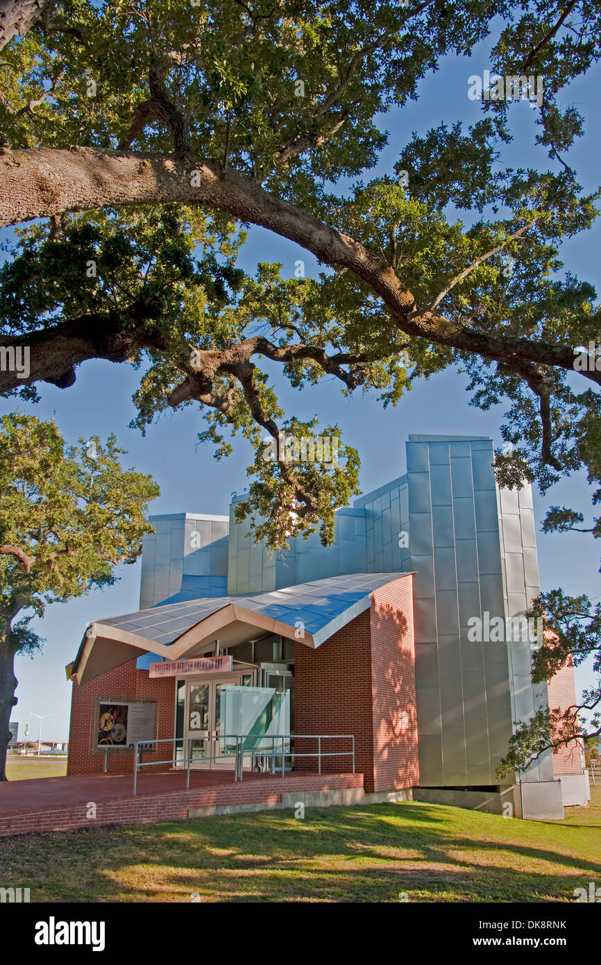 Ohr-O'Keefe Museum of Art, progettato da Frank O. Gehry, sotto le maestose querce lungo il Mississippi Sound sulla costa del Golfo a Biloxi. Foto Stock