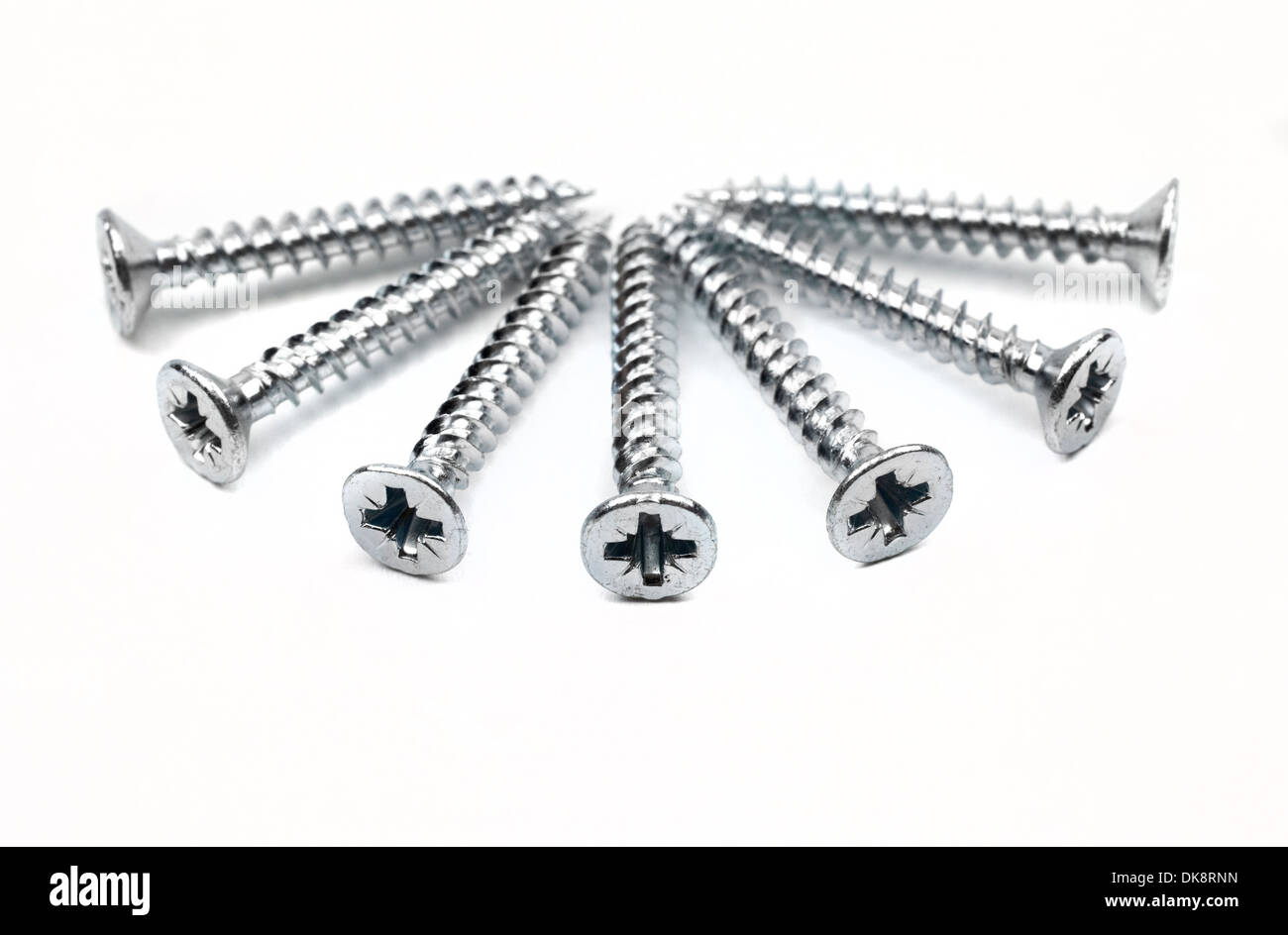 Viti su un bianco backrgound. Foto Stock
