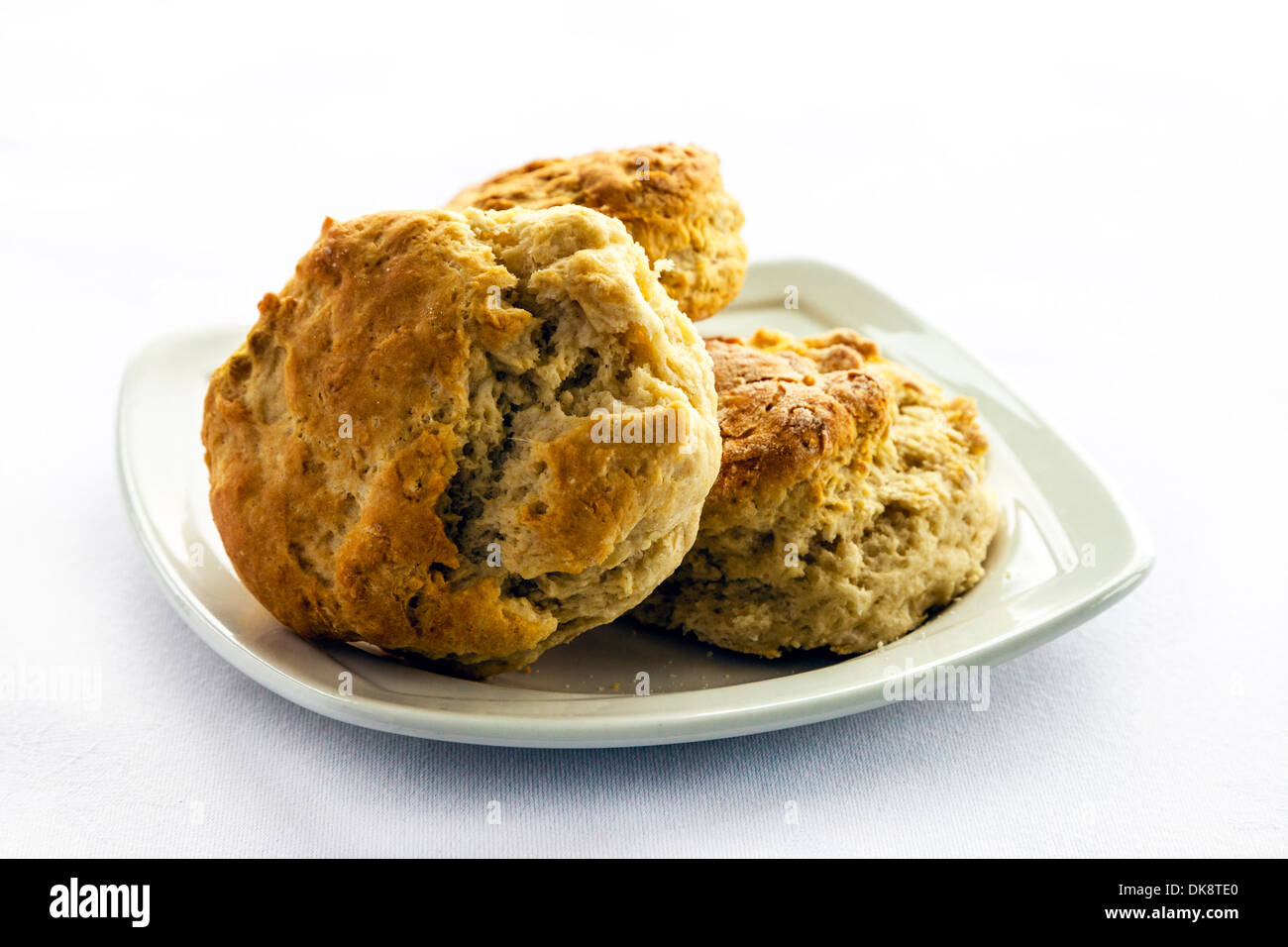 Piatto di tre focaccine fatte in casa Foto Stock