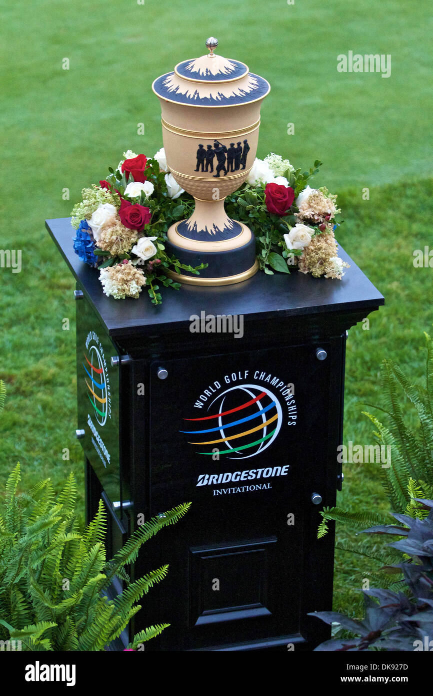 Il 6 agosto 2011 - Akron, Ohio, Stati Uniti - Il Gary Player Trofeo aggiudicato al vincitore della Bridgestone Invitational presso Firestone Country Club di Akron OH. (Credito Immagine: © Scott Stuart/Southcreek globale/ZUMAPRESS.com) Foto Stock
