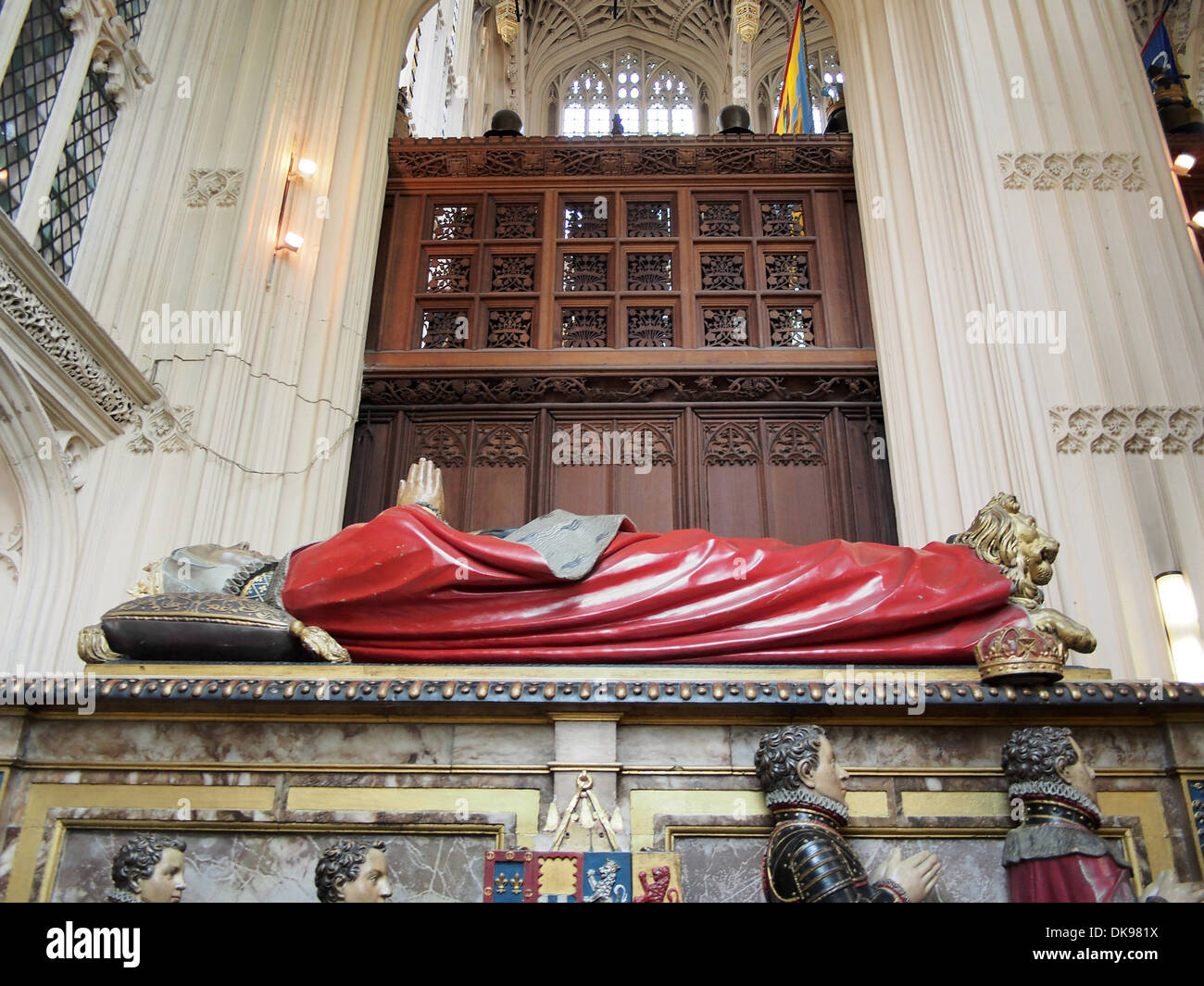 Abbazia di Westminster Tomba di Margaret Beaufort, madre del re Enrico VII Foto Stock
