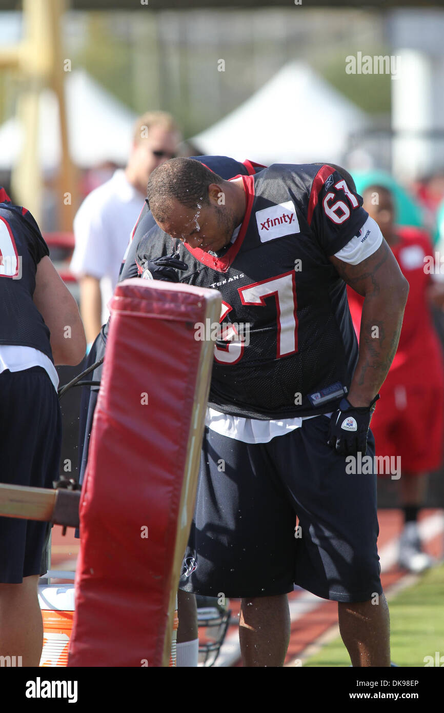 Agosto 13, 2011 - Houston, Texas, Stati Uniti - Houston Texans training camp presso il Methodist Training Facility a Houston in Texas. (Credito Immagine: © Luis Leyva/Southcreek globale/ZUMAPRESS.com) Foto Stock