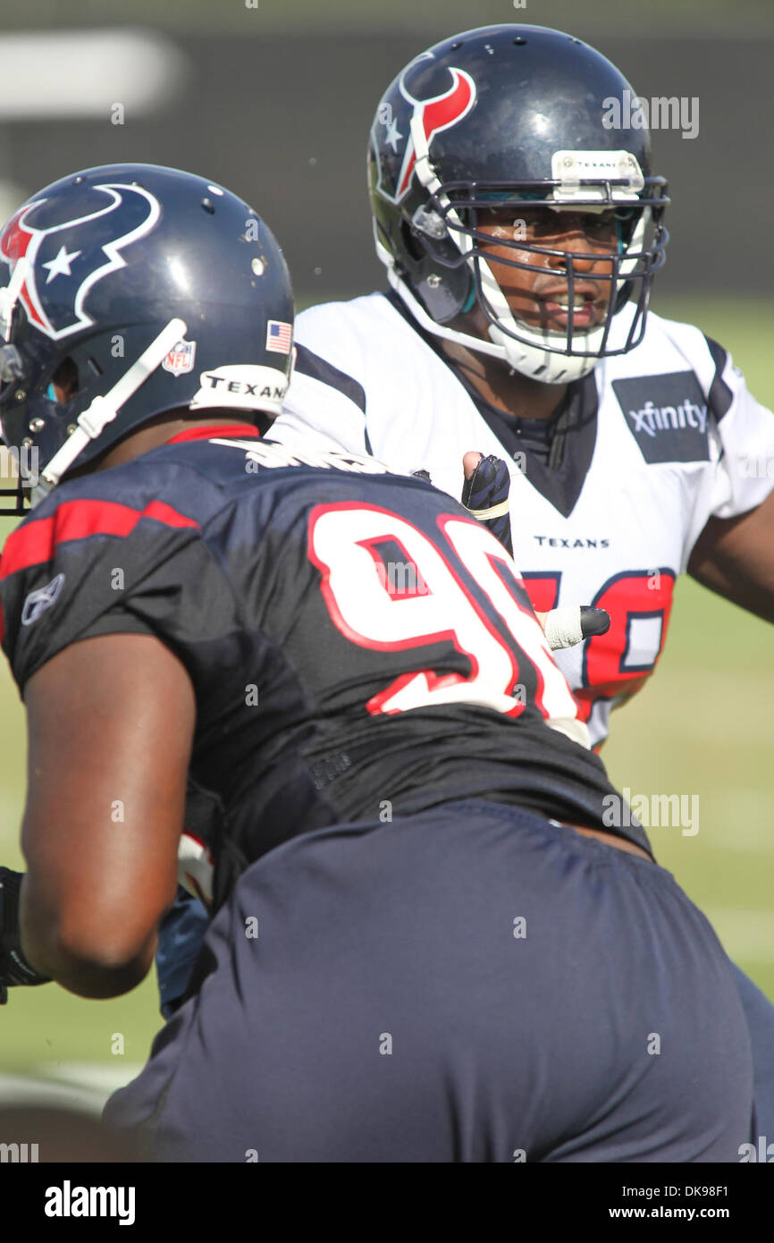 Agosto 13, 2011 - Houston, Texas, Stati Uniti - Houston Texans training camp presso il Methodist Training Facility a Houston in Texas. (Credito Immagine: © Luis Leyva/Southcreek globale/ZUMAPRESS.com) Foto Stock