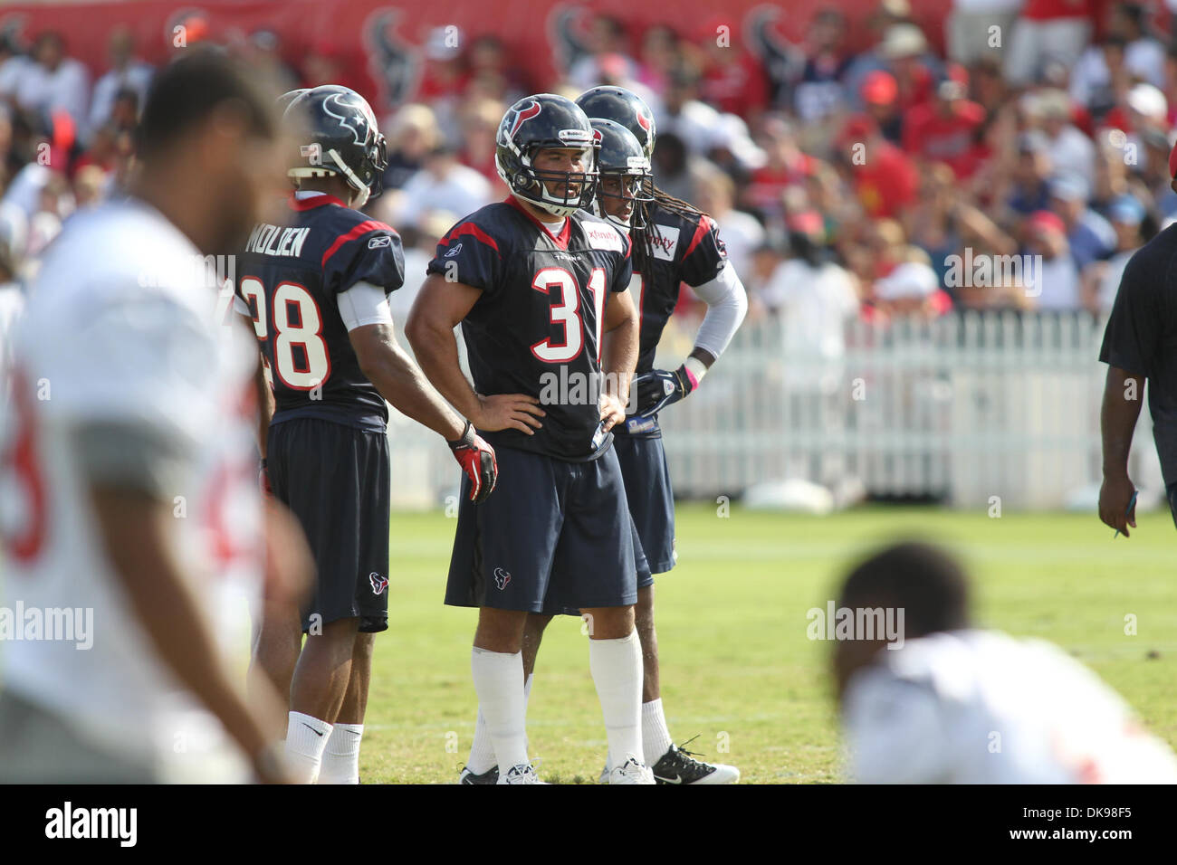 Agosto 13, 2011 - Houston, Texas, Stati Uniti - Houston Texans training camp presso il Methodist Training Facility a Houston in Texas. (Credito Immagine: © Luis Leyva/Southcreek globale/ZUMAPRESS.com) Foto Stock